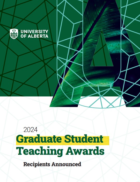2024 University of Alberta Graduate Student Teaching Awards